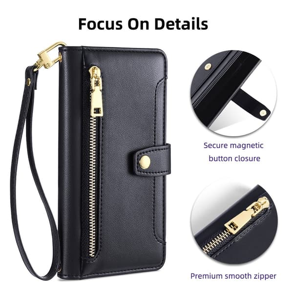 SKALO Xiaomi Redmi Note 13 Pro 5G Evelope Clutch 8-RUM - Sort Black