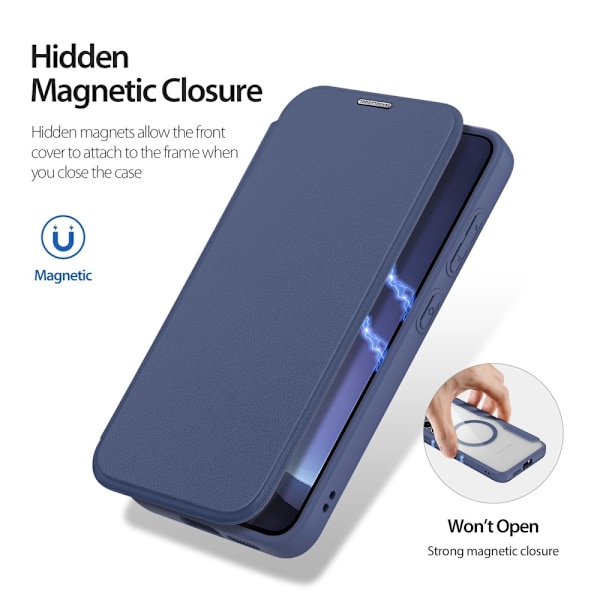 DUX DUCIS Samsung S25+ Skin X Pro Flip Cover - Blå Blue