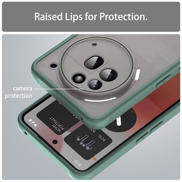 SKALO Nothing Phone (3a) Pro 5G Color Bumper Frosted Skal - Grön Grön