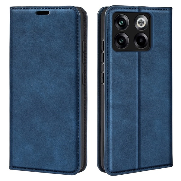 SKALO OnePlus 10T 5G Plånboksfodral i PU-Läder - Blå Blå