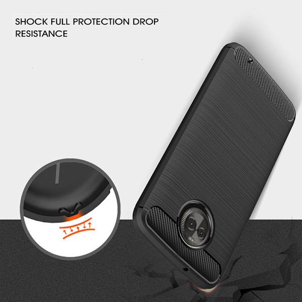 Stöttåligt Armor Carbon TPU-skal Moto X4 Grey