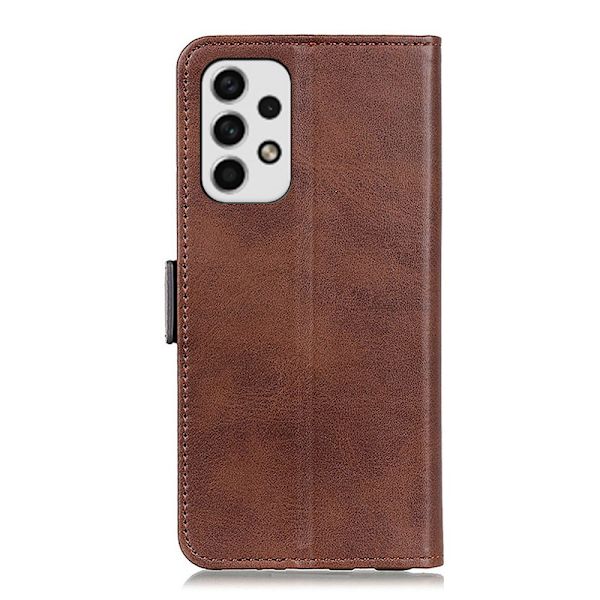 SKALO Samsung A23 5G Flip Cover m. pung i PU-læder - Brun Brown