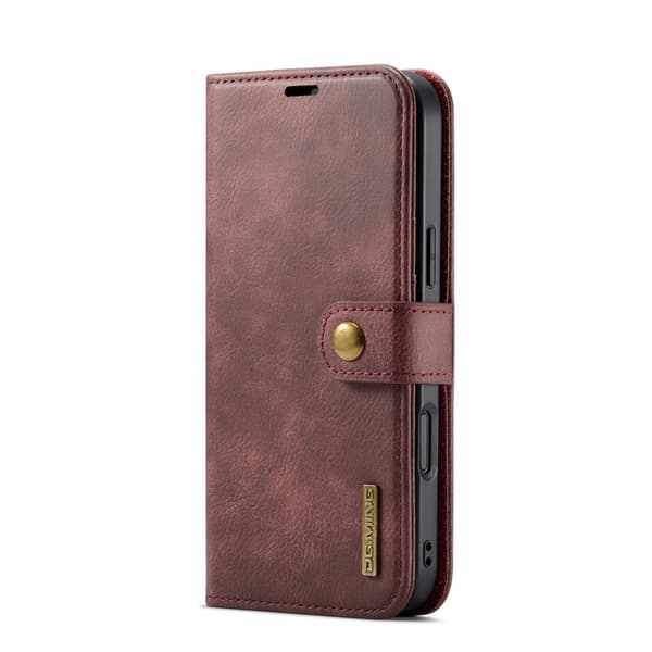 DG MING iPhone 17 Pro 2-i-1 Magnet Flip Cover - Rød Red