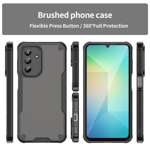 SKALO Samsung A26 5G Armor Hybrid Frosted Cover - Sort Black