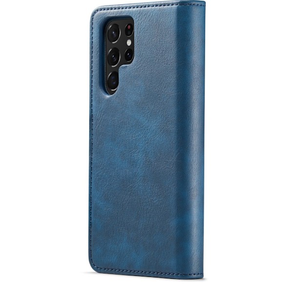 DG MING Samsung S25 Ultra 2-i-1 Magnet Flip Cover - Blå Blue