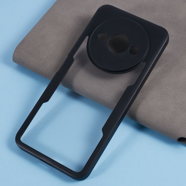 SKALO Xiaomi Redmi A3 Stødsikker Clear Hybrid Cover + Skaermbeskyttelse - Sort Black