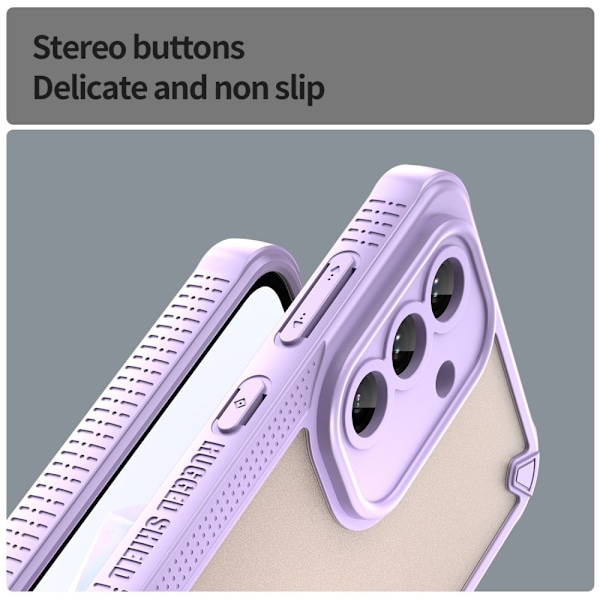 SKALO Samsung A56 5G Armor Hybrid Frosted Cover - Lilla Purple
