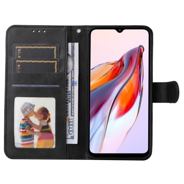 SKALO Xiaomi Redmi 12C 4G Lompakkokotelo PU-nahkaa - Musta Black