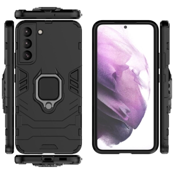 SKALO Samsung S22+ Armor Hybridi metallirengas kuori - Musta - Valitse väri Black