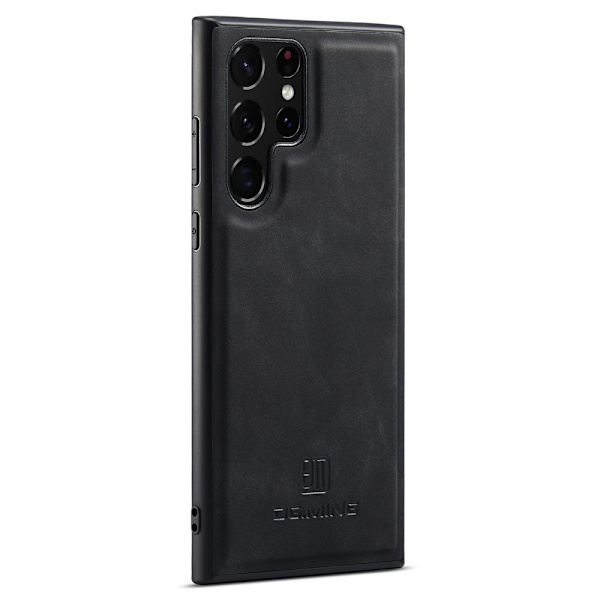 DG.MING Samsung S24 Ultra Premium PU-læder Hybrid Cover - Sort Black