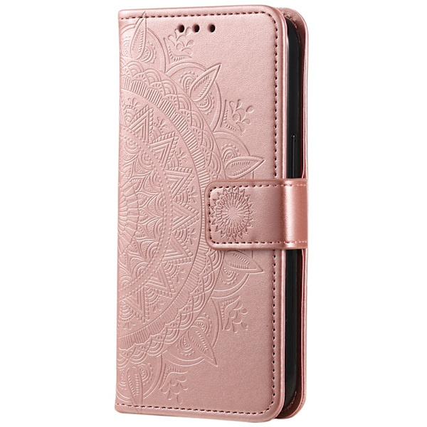 SKALO Motorola Moto G85 5G Mandala Plånboksfodral - Roséguld Rosa guld