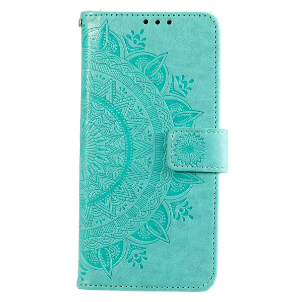 SKALO Motorola Moto G22 Mandala Flip Cover - Turkis Turquoise