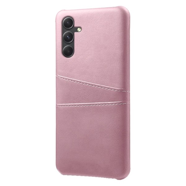 SKALO Samsung A35 5G PU-Läder Korthållare Skal - Roséguld Rosa guld