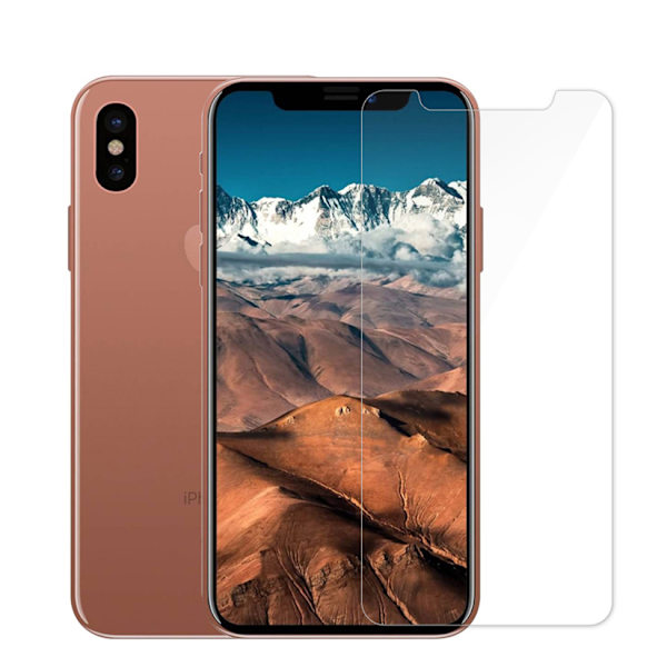 2-PACK SKALO iPhone X/XS Skärmskydd i Härdat glas Transparent