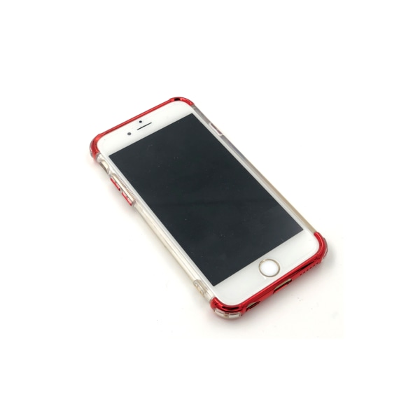 Extra tåligt design silikonskal | färgade kanter iPhone 7 Silver