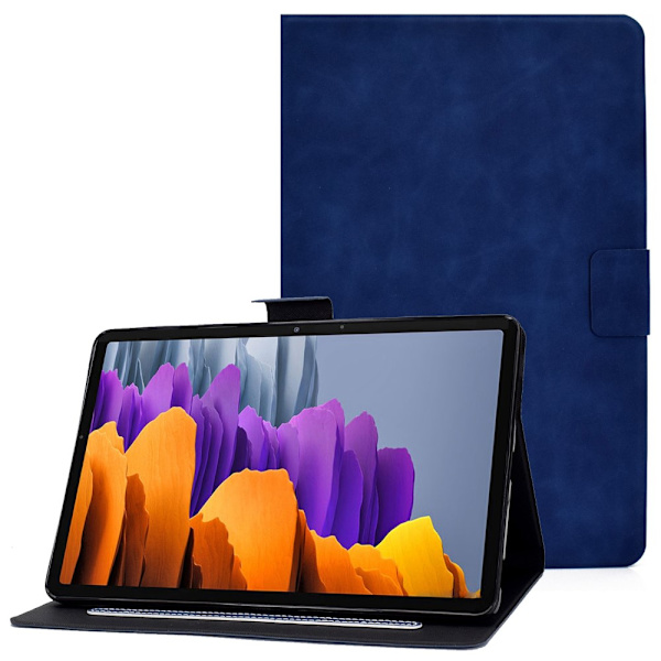 SKALO Samsung Tab S7/S8 PU-læder Flip Cover - Blå Blue