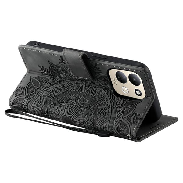 SKALO Mandala Plånboksfodral för Xiaomi Redmi 17 - Grå grå