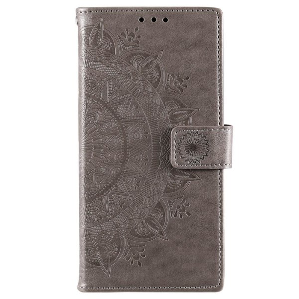 SKALO Samsung S22 Mandala Plånboksfodral - Grå grå