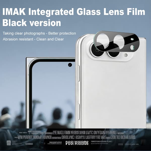 IMAK Kamerabeskyttelse af hærdet glas til iPhone Duo - Sort Black