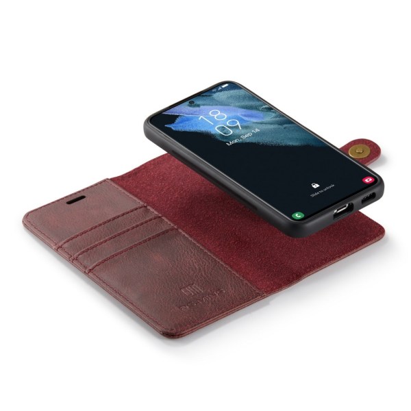 DG MING Samsung S23 2-i-1 Magnet Plånboksfodral - Röd Röd