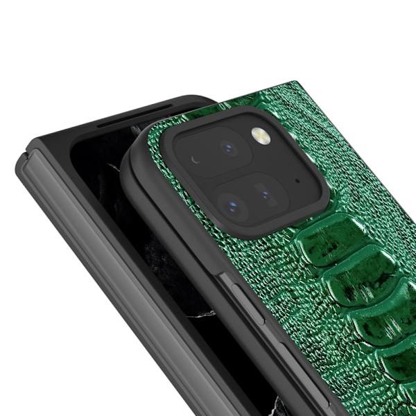 ABEEL Google Pixel 9 Pro Fold Crocodile Suojakuori - Vihreä Green