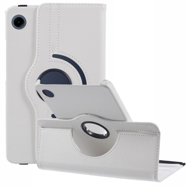SKALO Samsung Tab A9 360 Litchi Flip Cover - Hvid White