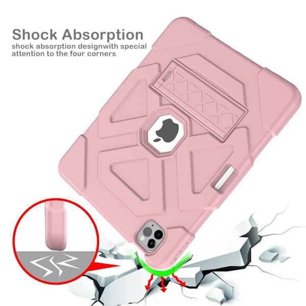 SKALO iPad Air (2020/2022) Extra Shockproof Armor Iskunkestävä kuori - Pinkki Pink