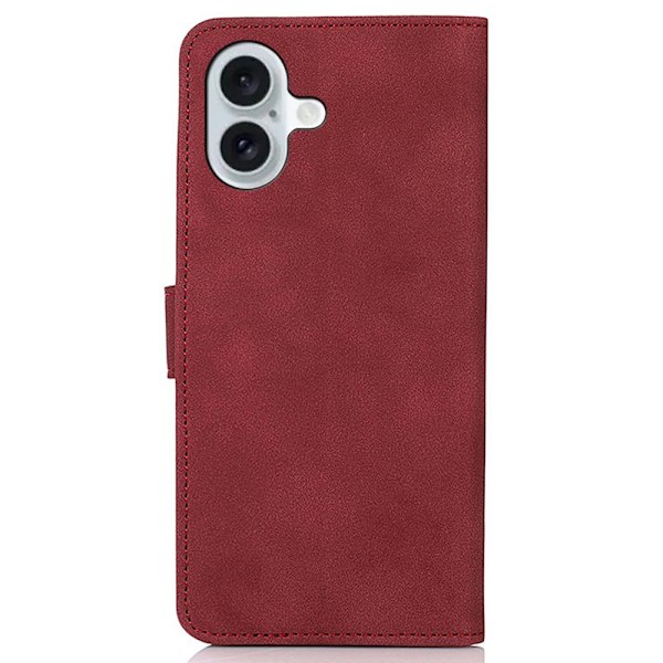 SKALO iPhone 16 KHAZNEH Lompakkokotelo PU-nahasta - Punainen Red