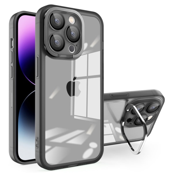 SKALO iPhone 15 Pro Color Bumper Kamera Ring Skal - Svart Svart