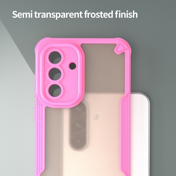 SKALO Samsung A36 5G Armor Hybrid Frosted Suojakuori - Pinkki Pink