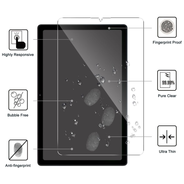 SKALO Samsung Tab A9 Hærdet Glas Skærmbeskyttelse Transparent