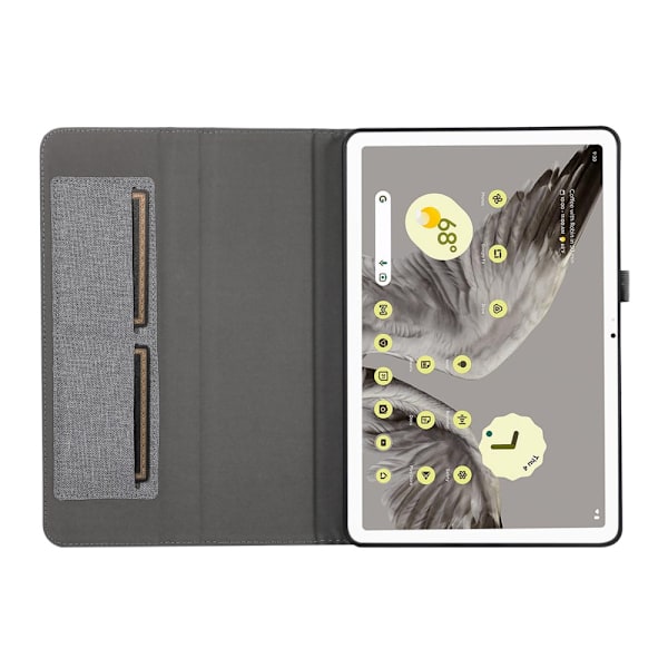 SKALO Google Pixel Tablet Kangaskotelo - Harmaa Grey