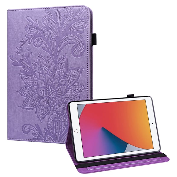 SKALO iPad 10.2 Mandala Suojakotelo - Violetti Purple