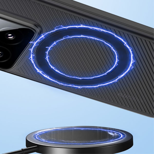 SKALO Xiaomi 14 5G Twill Magnetring Skal - Vit Vit