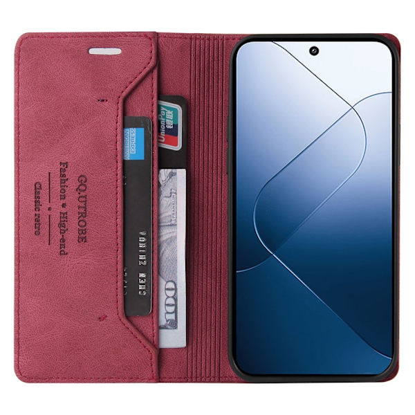 SKALO Xiaomi 14 5G GQ.UTROBE Pungetui i PU-læder - Rød Red