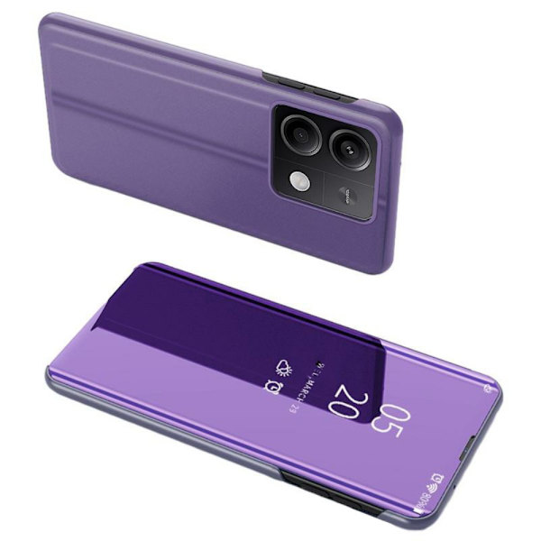 SKALO Xiaomi Redmi Note 13 Pro 5G Clear View Lompakkokotelo - Violetti Purple