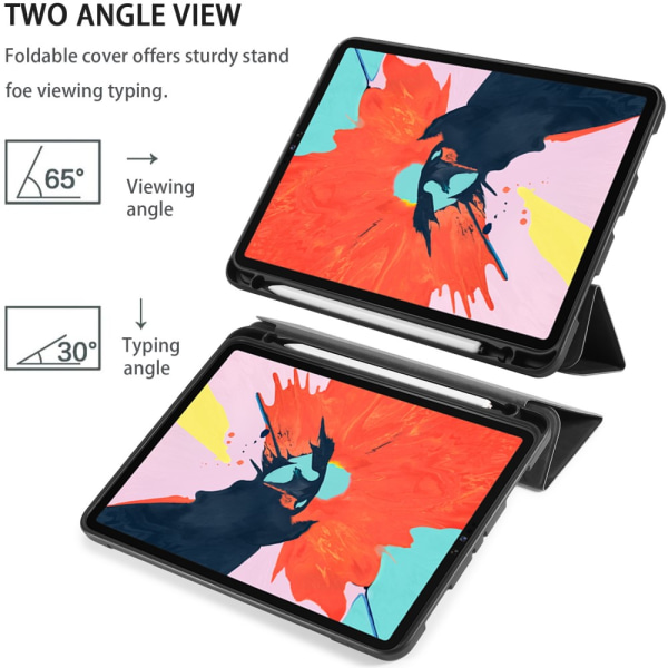 DG MING iPad Pro 11" See Series Trifold Suojakotelo - Musta Black