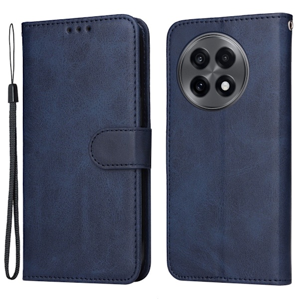 SKALO OnePlus 13R PU-læder Flip Cover - Vælg farve Blue