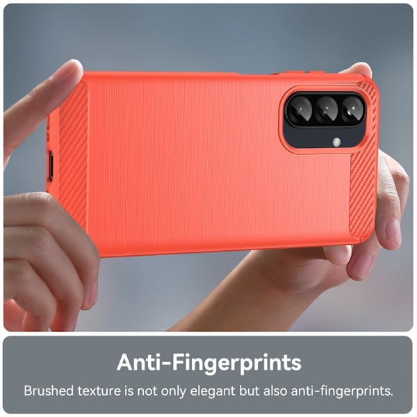 SKALO Samsung A26 5G Armor Carbon Suojakuori - Valitse väri Red