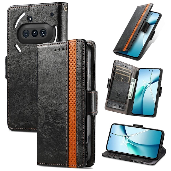 SKALO Nothing Phone (3a) 5G CASENEO 002 Premium Plånboksfodral - Svart Svart