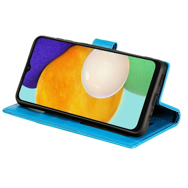 SKALO Samsung A04s 4G Mandala lompakkokotelo - Sininen Blue