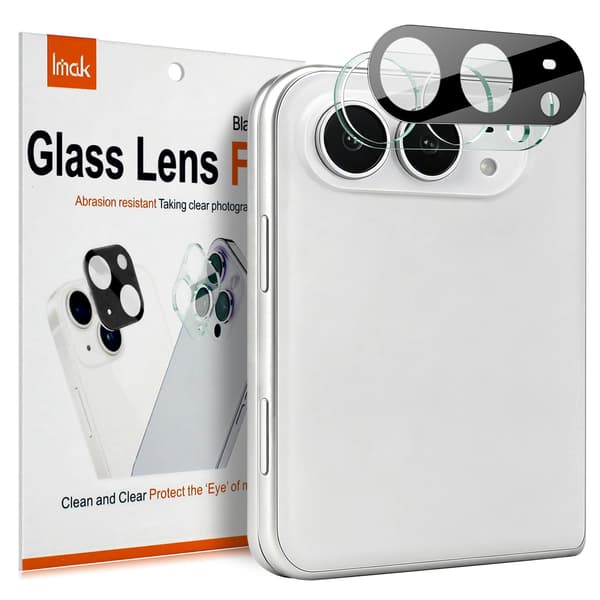 IMAK Kamerabeskyttelse af hærdet glas til iPhone Duo - Sort Black