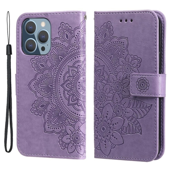 SKALO iPhone 13 Pro Mandala -lompakkokotelo - violetti Purple