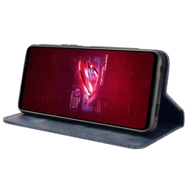 SKALO Asus ROG Phone 6/6Pro/6D/6D Ultimate 5G Kohokuvioitu Premium lompakkokotelo - Sininen Blue