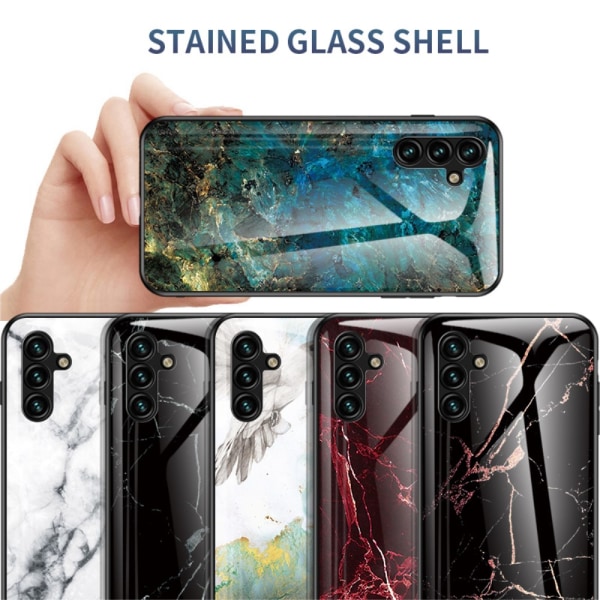 SKALO Samsung A54 5G Marmori karkaistu lasi TPU-suojakuori - #3 Multicolor