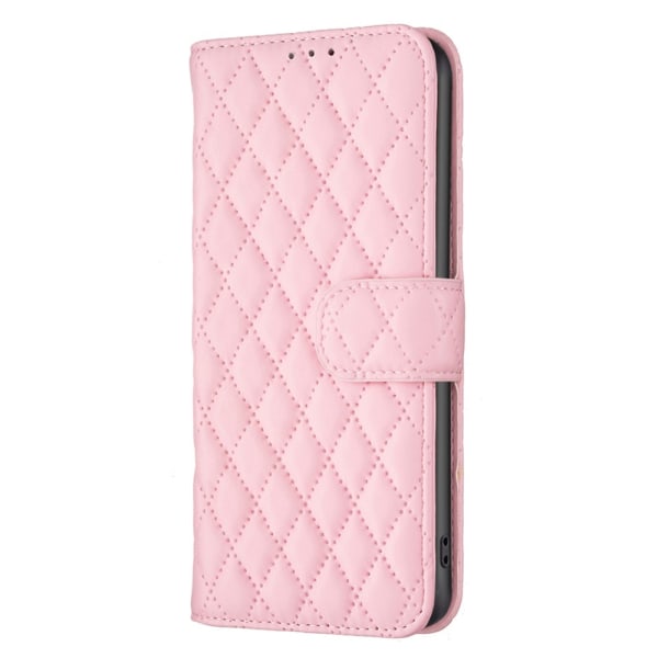 SKALO Motorola Moto G53 5G BINFEN COLOR Quiltat Plånbok - Rosa Rosa