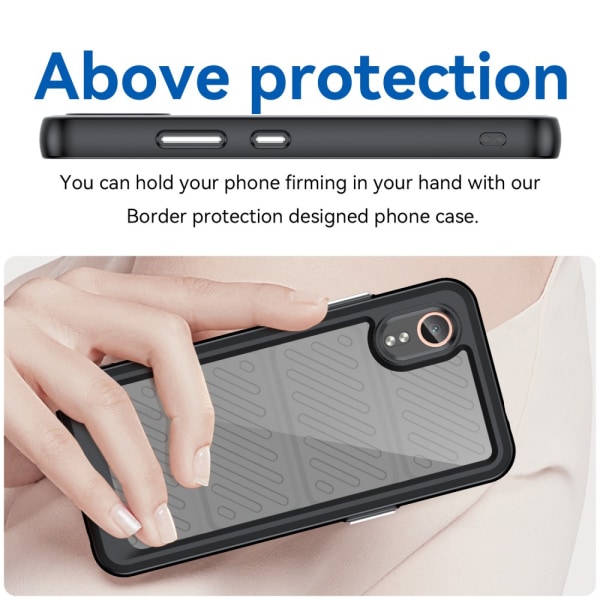 SKALO Samsung Xcover 7 Armor Hybrid Bumper Skal - Svart Svart