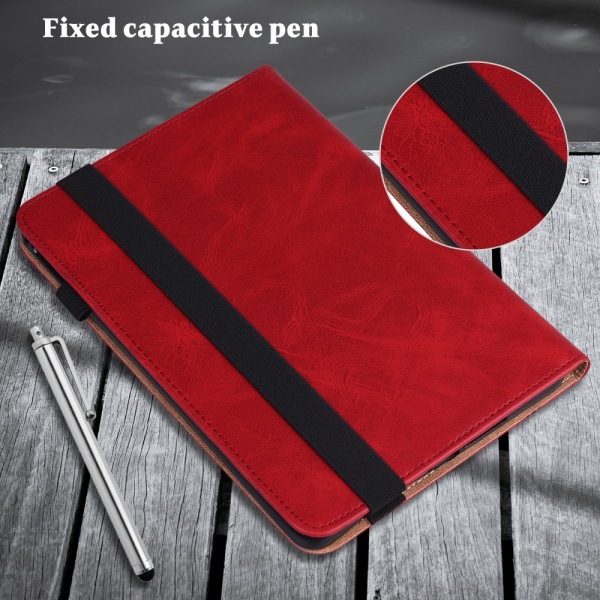 SKALO Samsung Tab A8 PU-læder Flip Cover - Rød Red