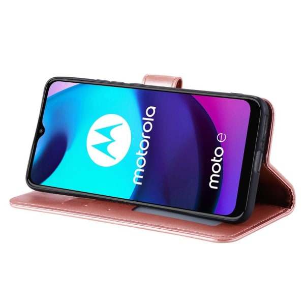 SKALO Moto E20/E30/E40 Mandala Plånboksfodral - Roséguld Pink gold