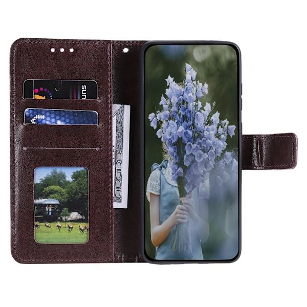 SKALO Motorola Moto G35 5G Mandala Plånboksfodral - Brun Brun